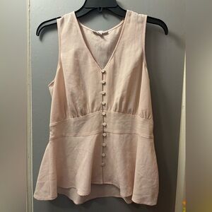 ❤️ 7 for $25! Chelsea28 Blush Button-Front Sleeveless Blouse